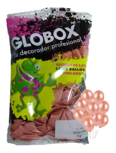 Paquete X 50 - Globos Perlados 12 - Rosa Gold