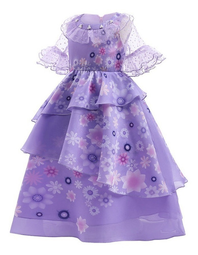 Fantasia Vestido Infantil Isabela Madrigal Filme Encanto