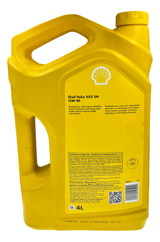 Aceite Motor Shell Helix Hx5 15w40 4 Litros