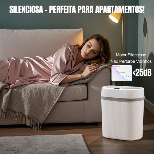 Lixeira Automática Anti Odor Sensor Inteligente Banheiro