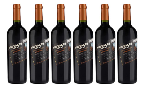 Vino Postales Roble Cabernet Malbec 6x750 Ml.