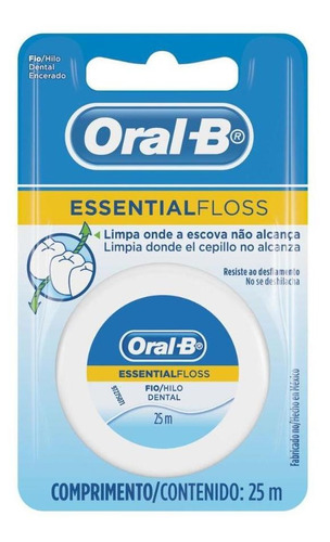 Fio Dental Oral-b Essential Floss Encerado 25m