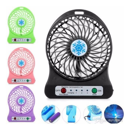 Mini Ventilador Enfriador 3 Velocidades Portátil Escritorio