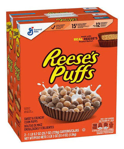 Cereal Reese's Puffs 1.5kg 2 Piezas