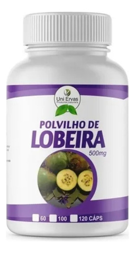 Polvilho De Lobeira 500mg 120 Cápsulas Uni Ervas