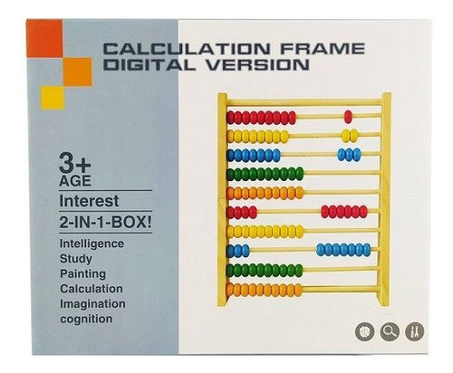 Didactico Matematico Abaco Horizontal + Pizarra Magnetica