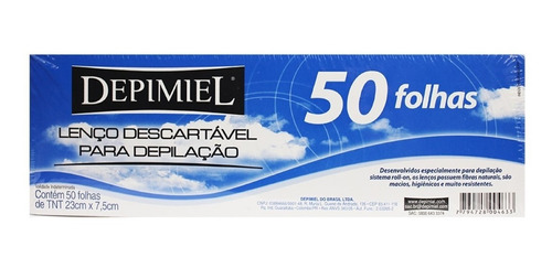 Lenço Descartável Para Depilação 50 Folhas Depimiel