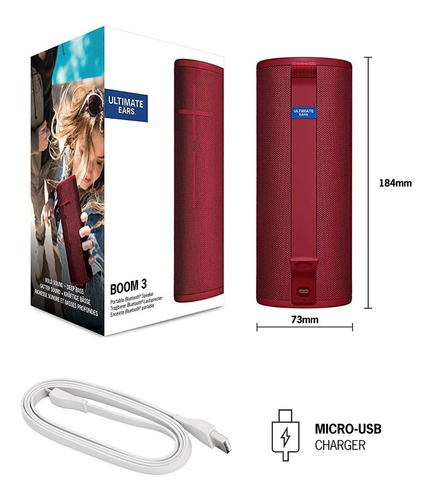 Imagen 4 de 6 de Parlante Logitech Ue Boom 3 Bluetooth Sumergible Modelo 2019