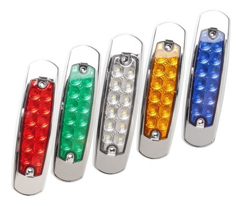 2 Uds Foco Ultrafino 12 Led Señalizador Lateral Camión 