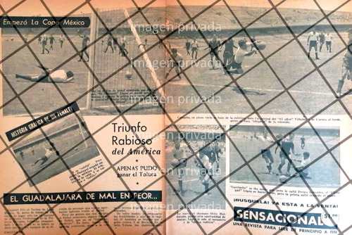 Afiche Retro Futbol Copa Mexico 1963 America Vs Morelia