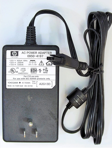 Adaptador Impresora Hp Negro  32v / 15v 250/530ma 0950-4197