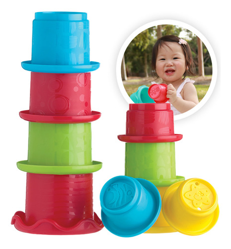 Stacking Fun Cups Apila Los Vasos Jugar Bebés Playgro