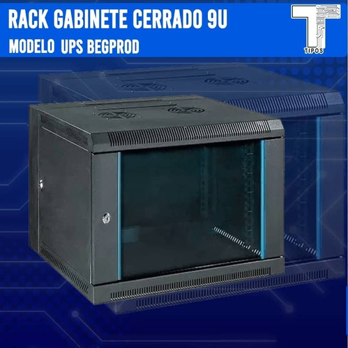 Imagen 2 de 9 de Rack Gabinete Cerrado 9u