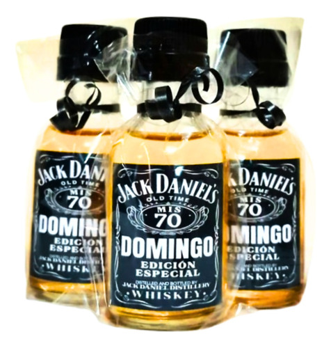 12 Souvenirs Personalizados Miniatura Temática Jack Daniels