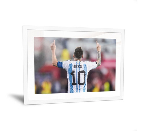 Cuadros De Messi Selección Argentina Mundial Qatar 35x50cm