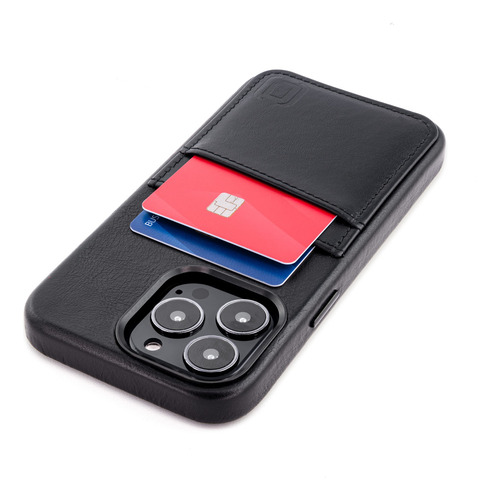 Tarjetero Dockem De Piel Auténtica Para iPhone 13 Pro [negro