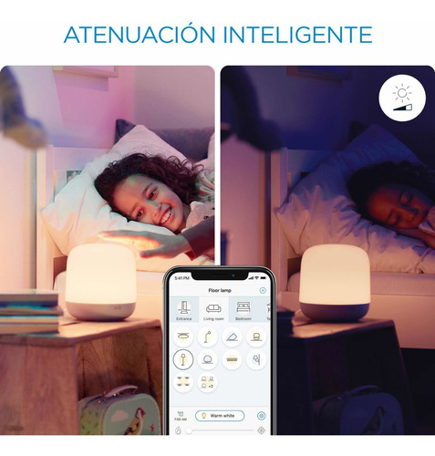 Imagen 8 de 10 de Lampara De Mesa Wiz Hero Multicolores Wi-fi Bt Google Alexa