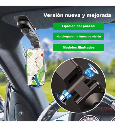 .s Soporte Teléfono Porta Celular 360° Carro Brazo Ajustable