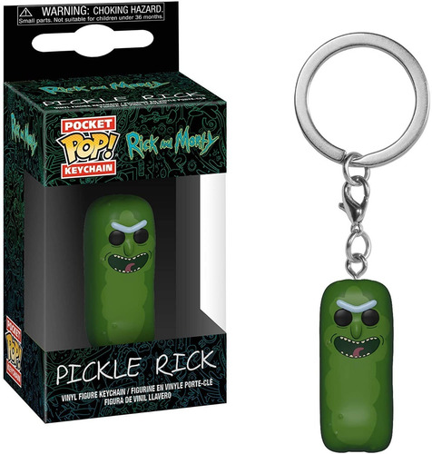 Llavero De Pickle Rick - Rick Y Morty - Funko Pocket Pop 