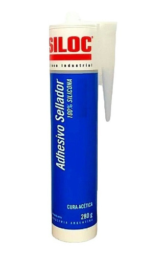 Adhesivo Siloc Silicona 100% Cura Acetica Blanco X 280g 