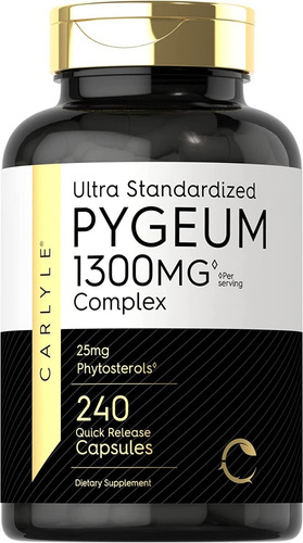 Pygeum Estandarizado 1300 Mg 240 Cápsulas Carlyle