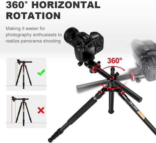 Trípode K&f Concept, Para Cámara Dslr, Profesional