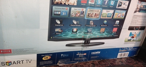 Imagen 7 de 9 de Smart Tv Samsung 32 Un32eh5300f Nuevo Pantalla Partida Wifi