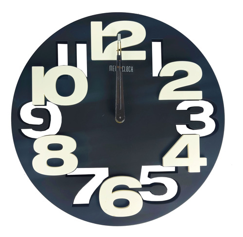 Reloj De Pared 3d Analogico 31 Cm Silencioso Moderno Bz3