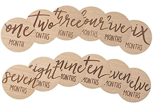Kate & Milo Baby Monthly Milestone Marker Discs, Reversible 