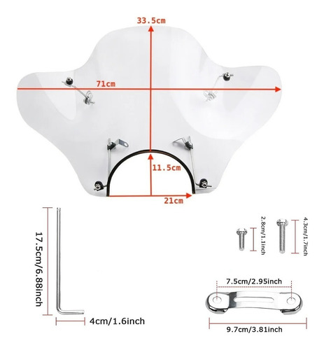 Parabrisas Universal Para Motocicleta Windshield Fairing