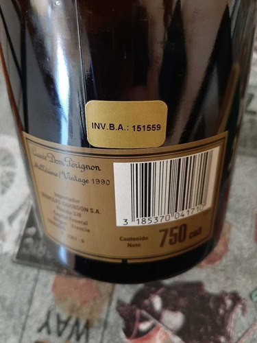 Champagne Cuvee Don Perignon Vintage 1990