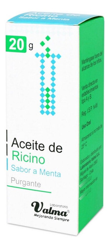 Aceite De Ricino Sabor Menta; Purgante 20gr