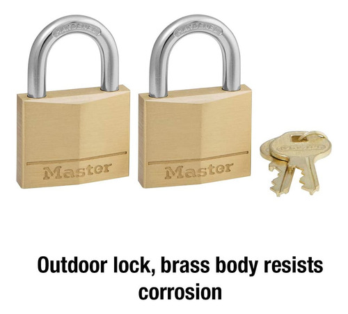 Candado Master Lock De Bronce Sólido Con Llave Diferente, Co