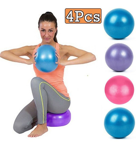 4 Minibolas De Ejercicio, 25 Cm, Pequeña Pelota De Pilates