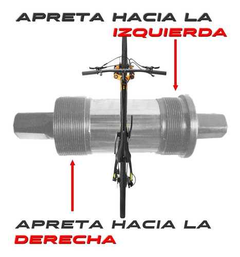 Imagen 3 de 5 de Caja Pedalera Bicicleta Neco D-i 34.7 X 123 Largo Rulemanes