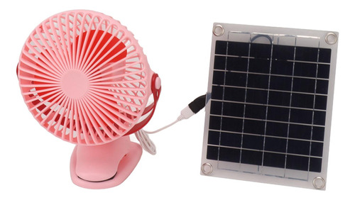 Ventilador De Camping Con Panel Solar, Motor Sin Escobillas,