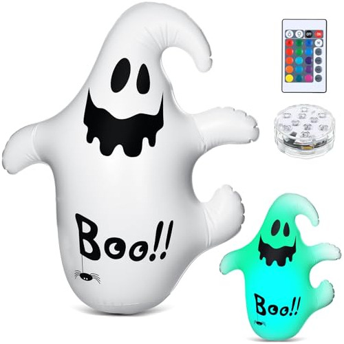 Fantasma Inflable De Halloween De 3.6 Pies De Altura, D...