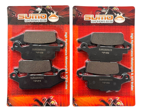 Set Sumo Pastillas Freno D+t Yamaha Grizzly Yfm 550 (09-12)