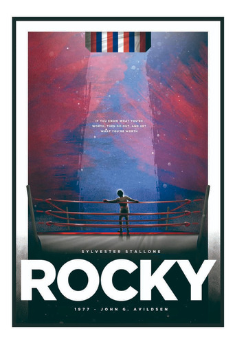 Cuadro Premium Poster 33x48cm Rocky Balboa