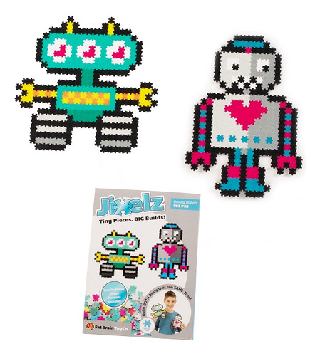 Jixelz Puzzle De Pixeles 700 Pc Set, Robots Fatbrain Toys