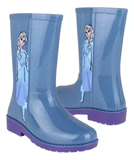 Botas Para Lluvia Niña Frozen 12071 Sintético Azul