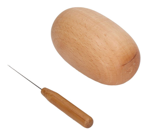 Pssopp Huevo Madera Para Darning Tradicional Aguja Calcetine