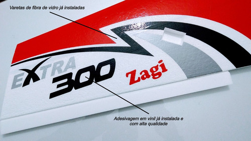 Aeromodelo Asa Zagi Horizon 1 Metro De Asa Com Linkagem + 2 Servos Mg90s Cor Vermelho