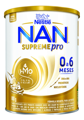 Fórmula Infantil Nan Supreme Pro 0 A 6 Meses 800g Gamer