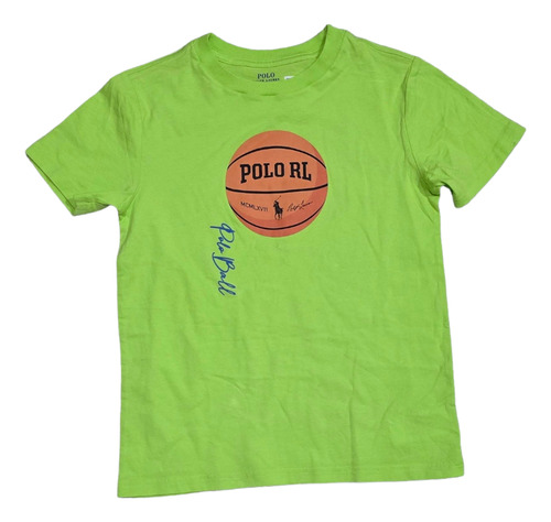 Playera Ralph Lauren Niño 7 Años Verde 