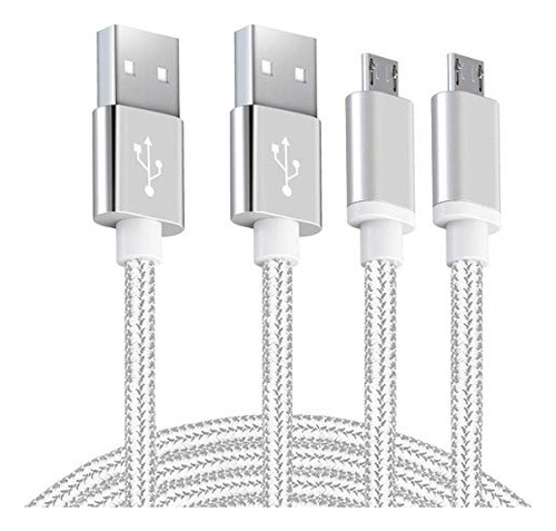 Cable Cargador Micro Usb Android De 10 Pies  Paquete De 2 Un