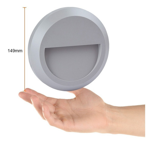 Imagen 5 de 6 de Lámpara Exterior Led Sobreponer Gris, 1w, Luz Neutra