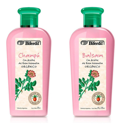 Biferdil Champú + Balsam Rosa Mosqueta Organico X255ml