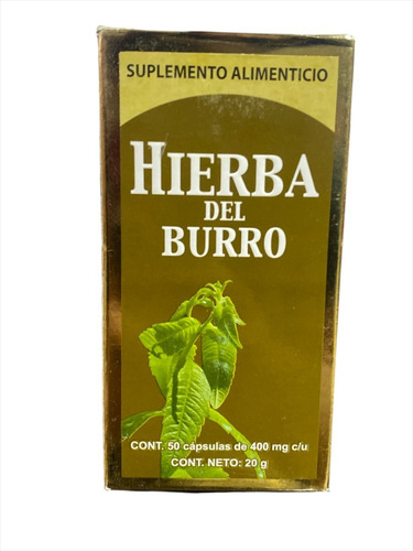 Capsulas Hierba Del Burro 50caps Acidez Empachos Nauseas