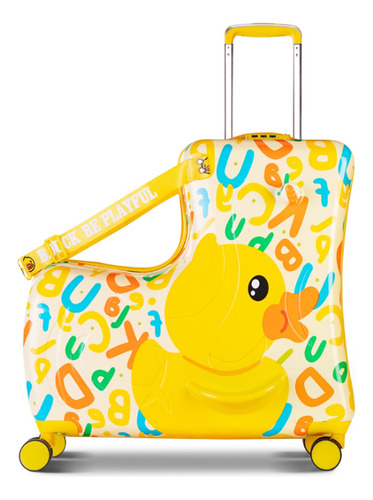 Maleta De Viaje B-duck Con Asiento Diseño Pato 20 Pulgadas